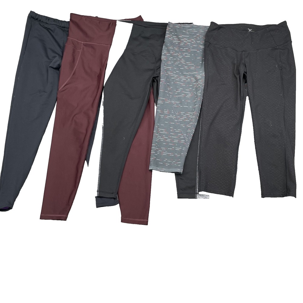 Leggings Lot 5 Womens Med Mix Brands Yoga Pants Sportswear Running Training Bulk